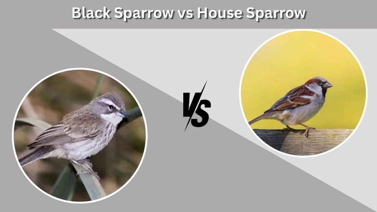 Black Sparrow vs House Sparrow