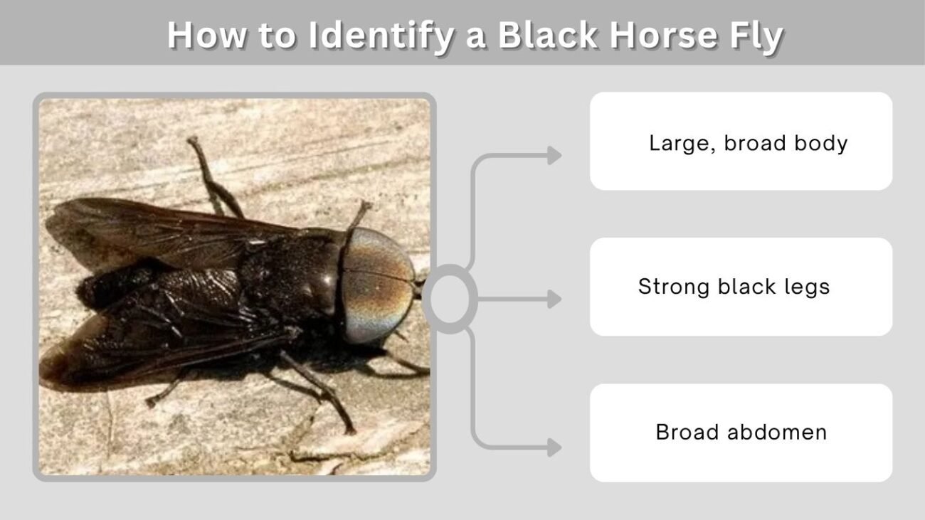 How to Identify a Black Horse Fly