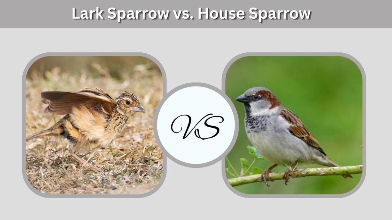Lark Sparrow vs. House Sparrow