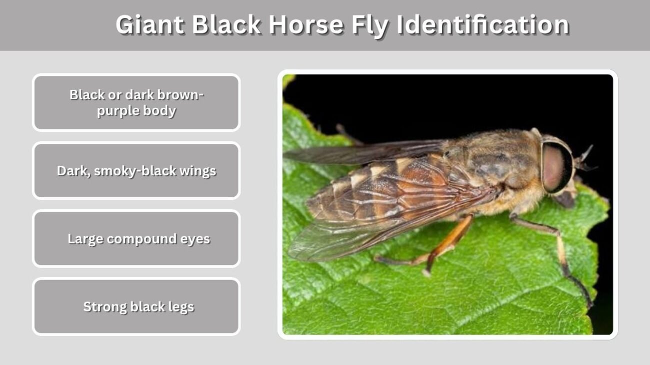 Giant Black Horse Fly Identification