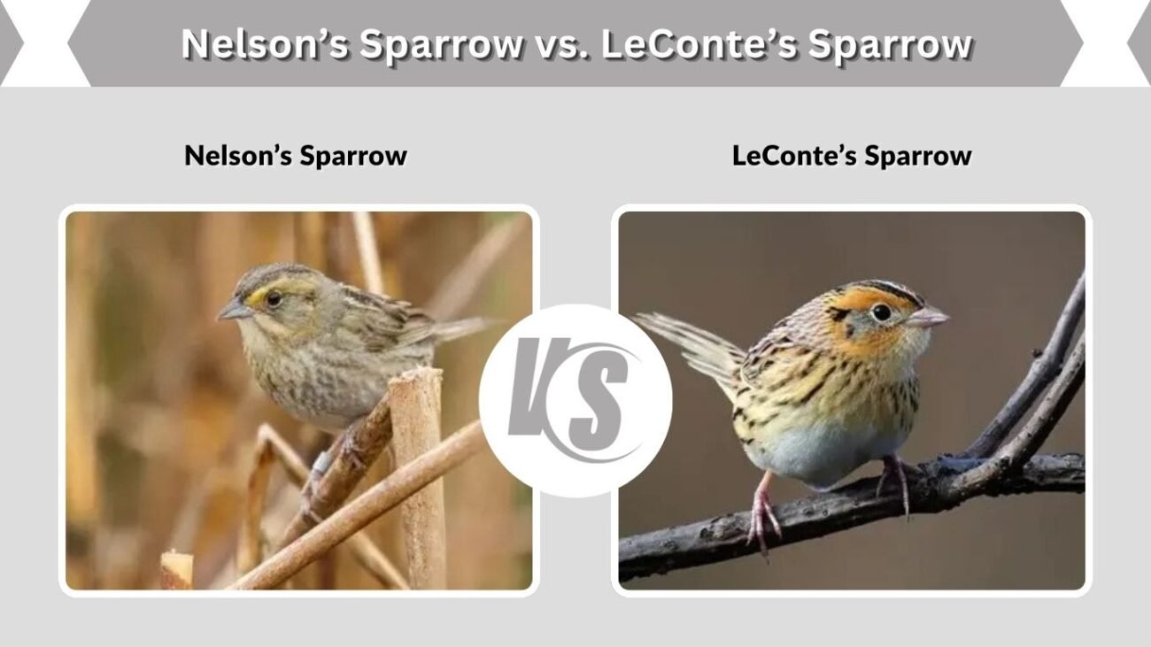 Nelson’s Sparrow vs. LeConte’s Sparrow