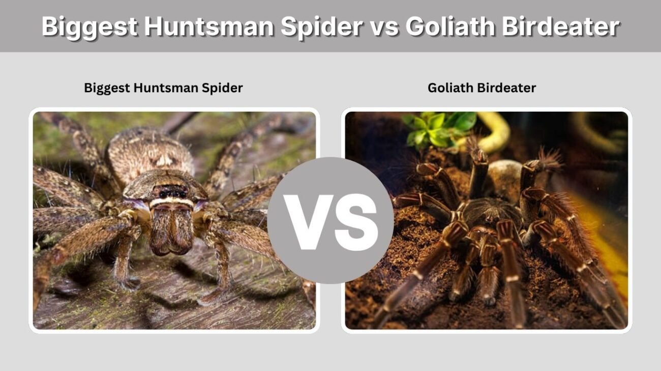 Biggest Huntsman Spider vs Goliath Birdeater