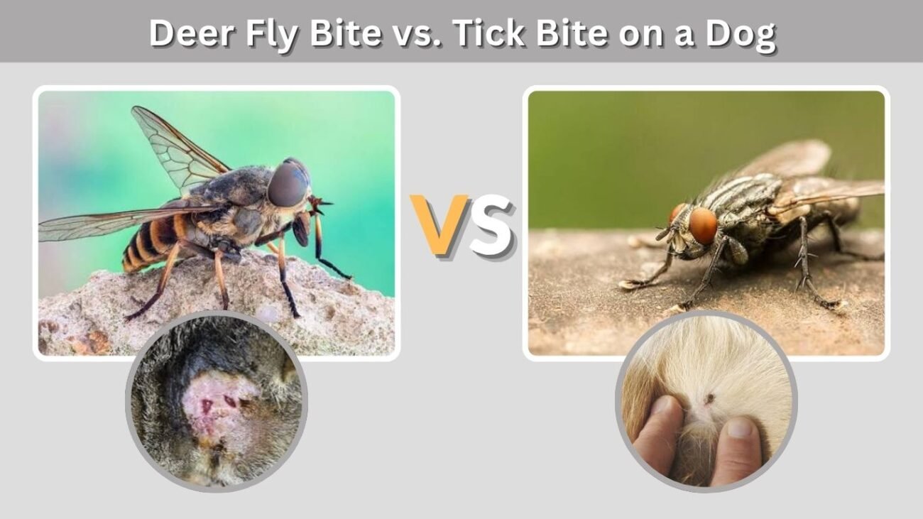 Deer Fly Bite vs. Tick Bite on a Dog